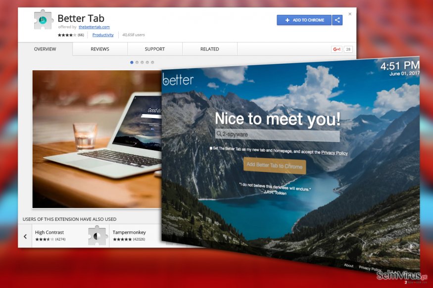 Vírus Better Tab Vírus Better Tab