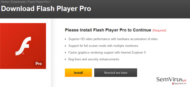 Flash Player Pro virus instantâneo Flash Player Pro virus instantâneo