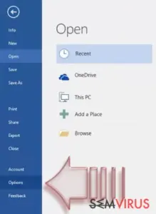 Disable Macros on Windows. Step 2