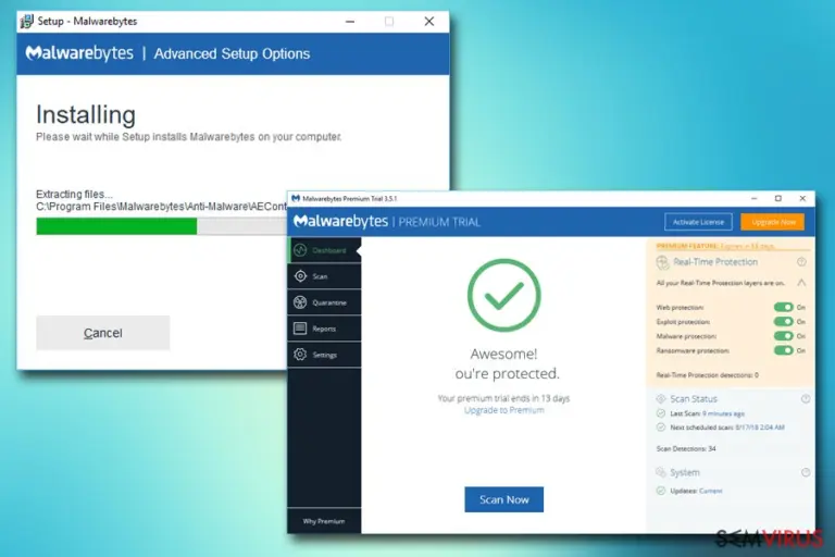 Malwarebytes installtion