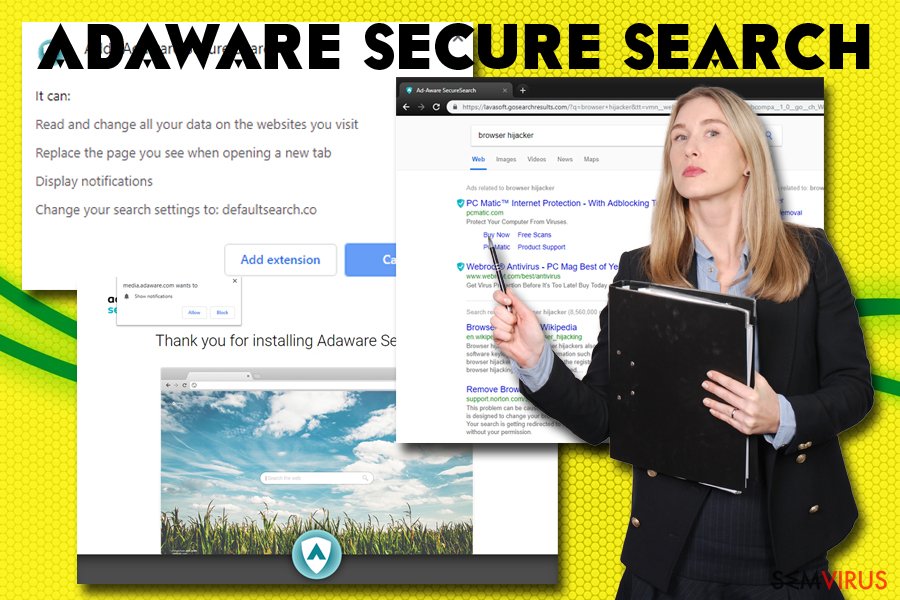 Sequestrador de navegador Adaware Secure Search