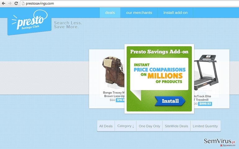 Anúncios de PrestoSavings instantâneo Anúncios de PrestoSavings instantâneo