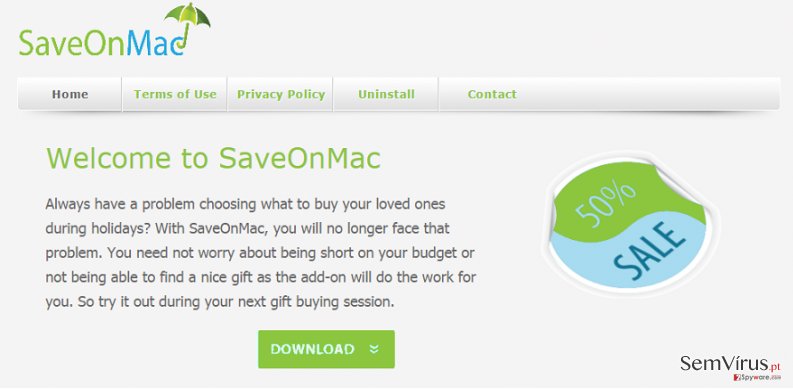 Anúncios de SaveOnMac instantâneo Anúncios de SaveOnMac instantâneo