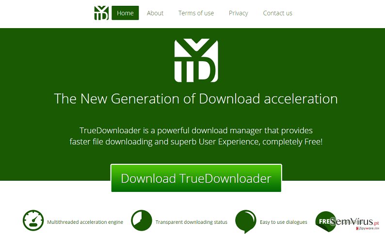 Anúncios por TrueDownloader instantâneo Anúncios por TrueDownloader instantâneo
