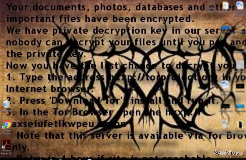 Nota de resgate do ransomware Al-Namrood Nota de resgate do ransomware Al-Namrood