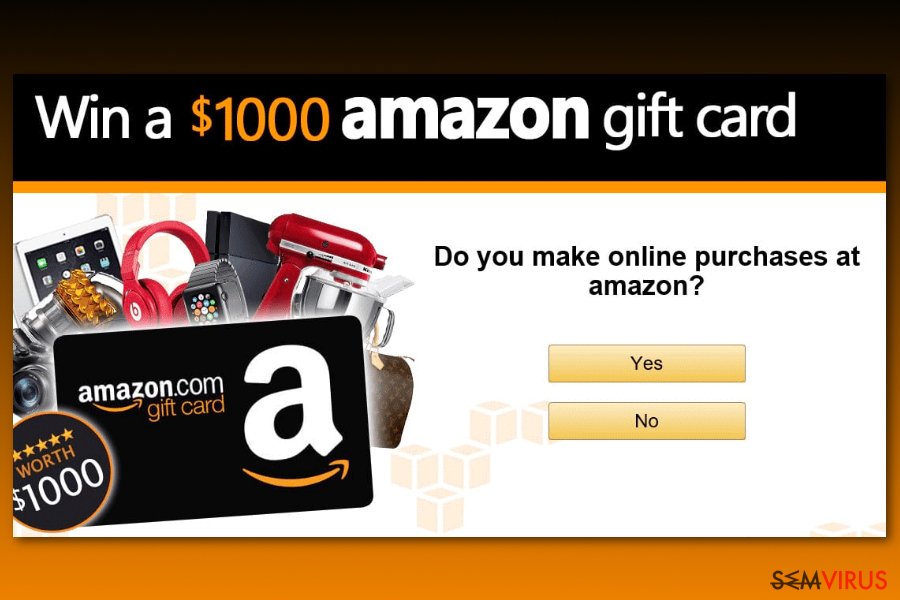 Exemplo do esquema questionário Amazon Gift Card