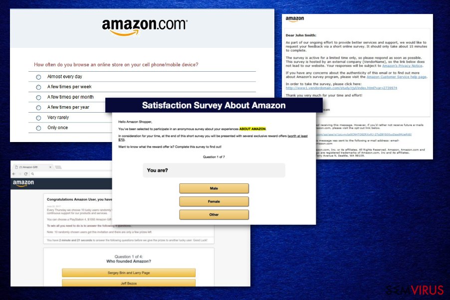 Vírus Amazon Shopper Satisfaction Survey