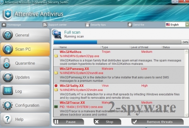 Attentive Antivirus instantâneo Attentive Antivirus instantâneo