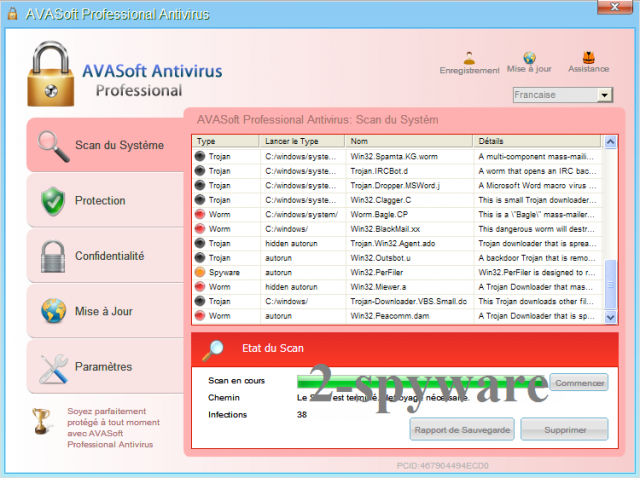 AVASoft Professional Antivirus instantâneo AVASoft Professional Antivirus instantâneo