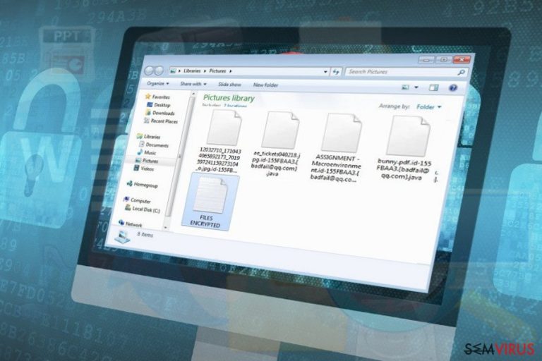 O ransomware Badfail@qq.com torna os ficheiros pessoais ilegíveis