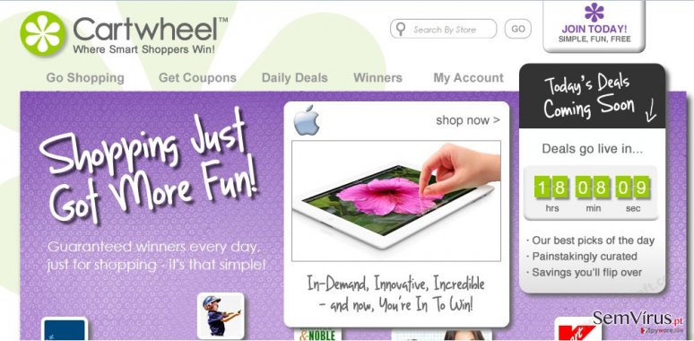 Anúncios de Cartwheel Shopping instantâneo Anúncios de Cartwheel Shopping instantâneo
