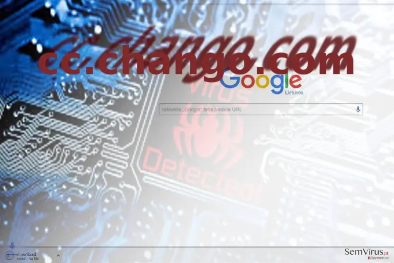 the picture illustrating cc.chango.com virus