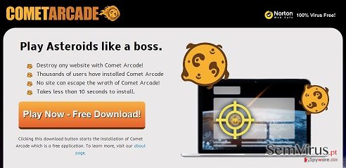 Comet Arcade virus instantâneo Comet Arcade virus instantâneo