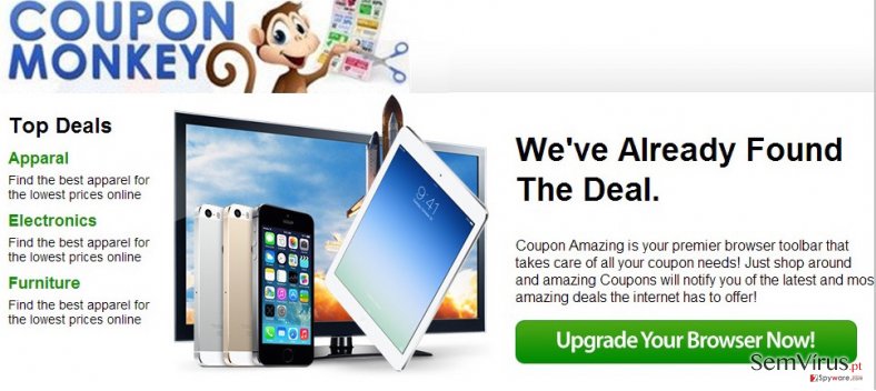 Coupon Monkey ads instantâneo Coupon Monkey ads instantâneo