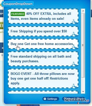 Coupon Drop Down instantâneo Coupon Drop Down instantâneo