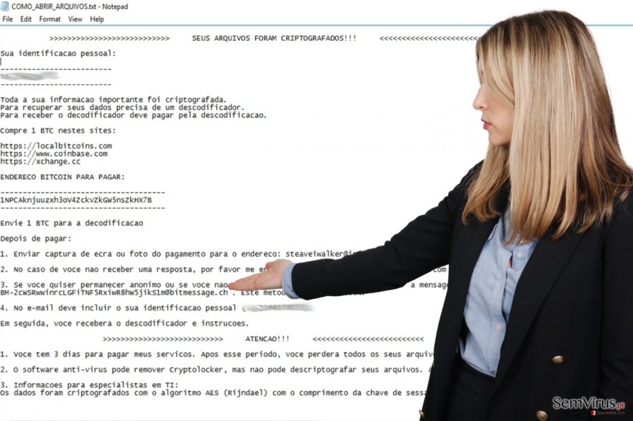 Ransomware Cryptolocker Portuguese Ransomware Cryptolocker Portuguese