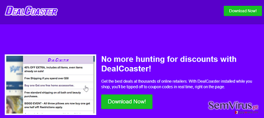 DealCoaster adware instantâneo DealCoaster adware instantâneo