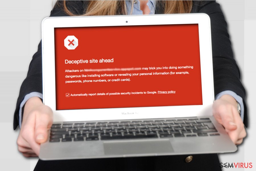 Deceptive Site Ahead warning on Google Deceptive Site Ahead warning on Google