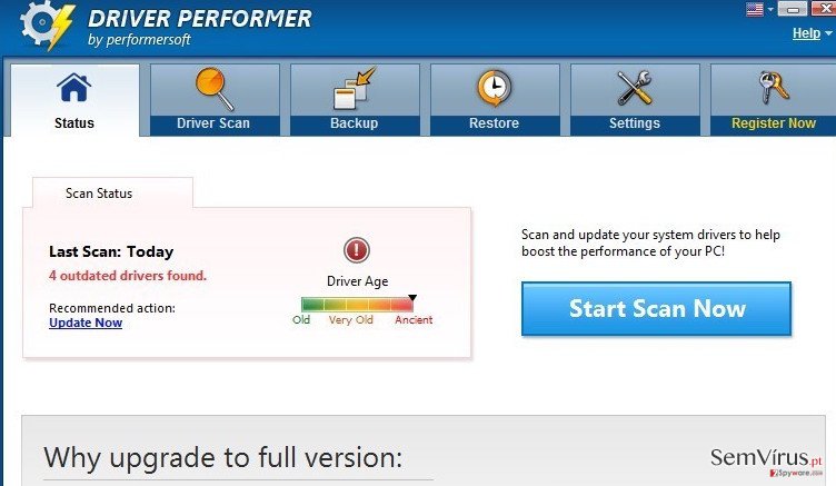 Driver Performer instantâneo Driver Performer instantâneo