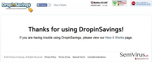 DropinSavings virus instantâneo DropinSavings virus instantâneo