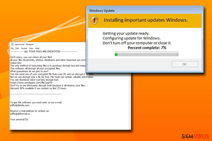 O ransomware Djvu utiliza Atualizações do Windows