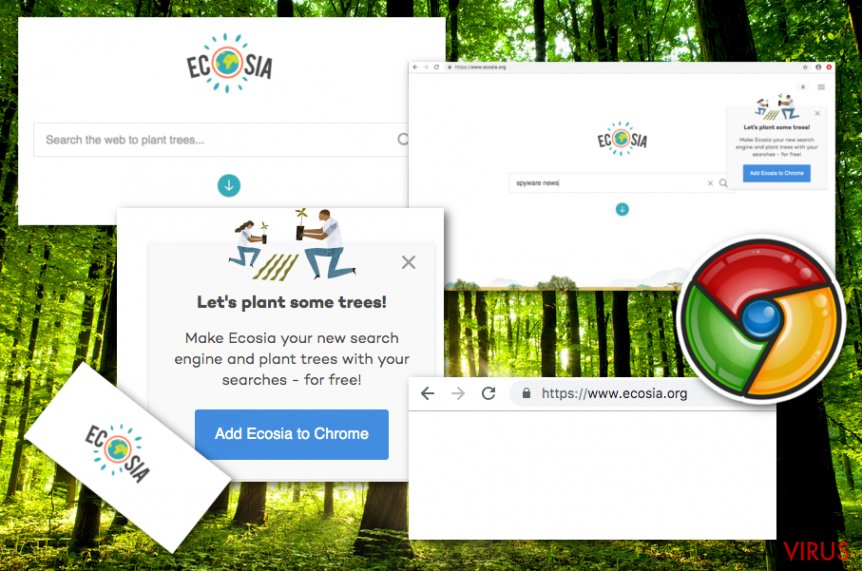 Vírus Ecosia.org instantâneo Vírus Ecosia.org instantâneo