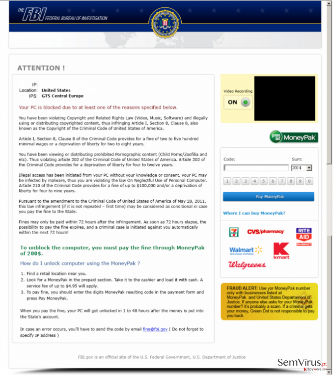 FBI Moneypak instantâneo FBI Moneypak instantâneo