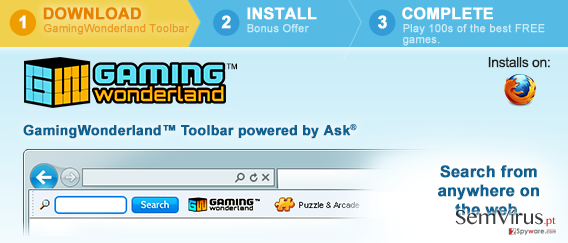 Gaming Wonderland Toolbar instantâneo Gaming Wonderland Toolbar instantâneo