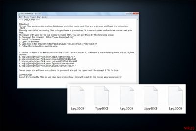A nota de resgate do ransomware GandCrab