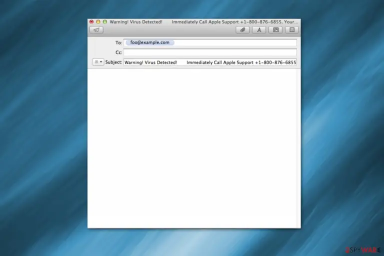 Immediately Call Apple Support scam image
