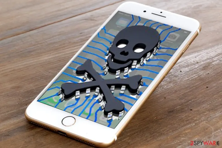 The picture of iPhone virus