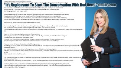 Esquema por e-mail "It's Unpleasant To Start The Conversation With Bad News"