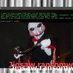 Vírus ransomware Jigsaw instantâneo