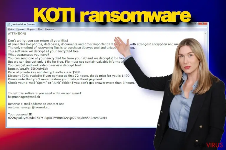 Koti ransom note example