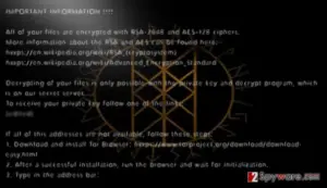 Odin virus easily encrypts files
