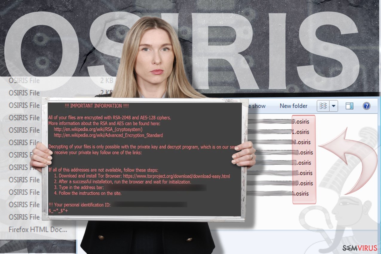 Vírus ransomware Osiris instantâneo Vírus ransomware Osiris instantâneo