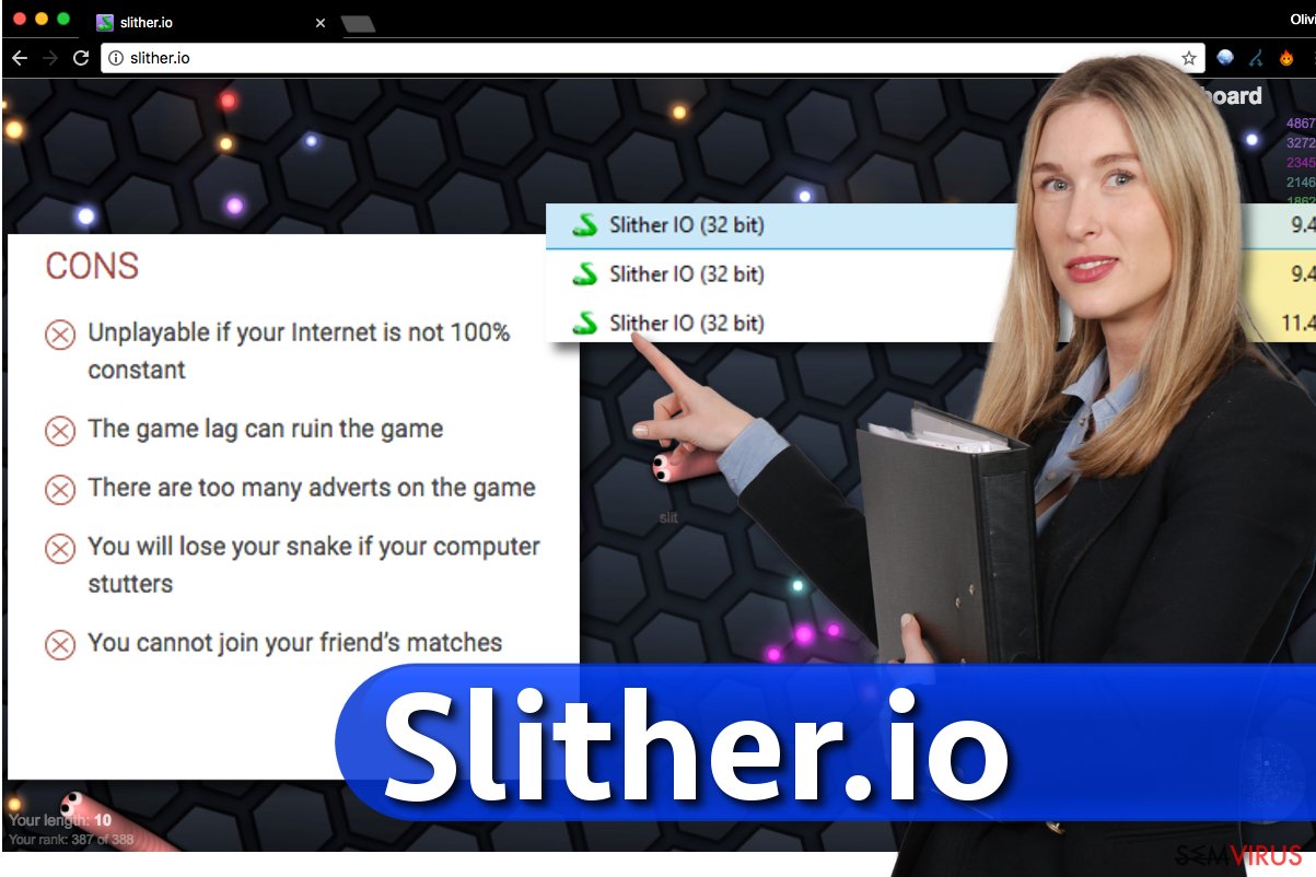 Aplicação Slither.io