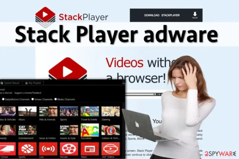 Uma ilustração dos anúncios Stack Player