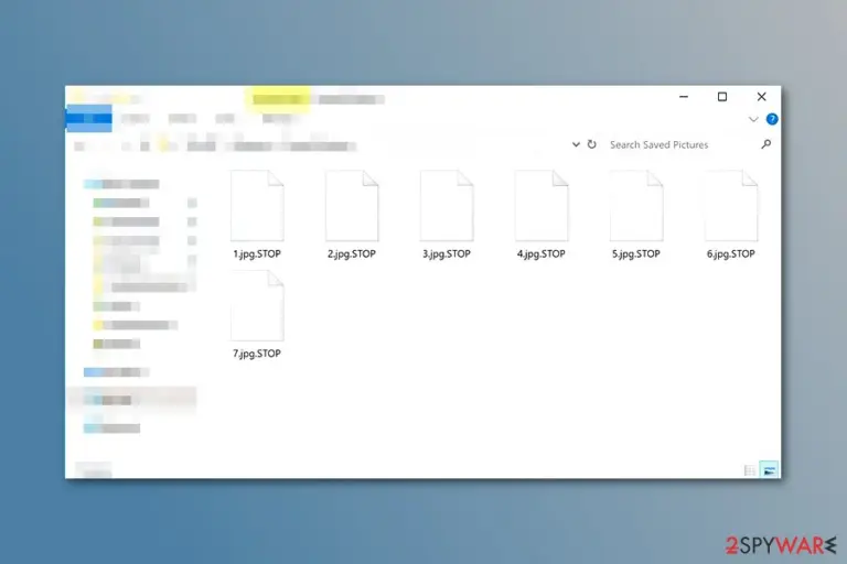 STOP ransomware encrypted files