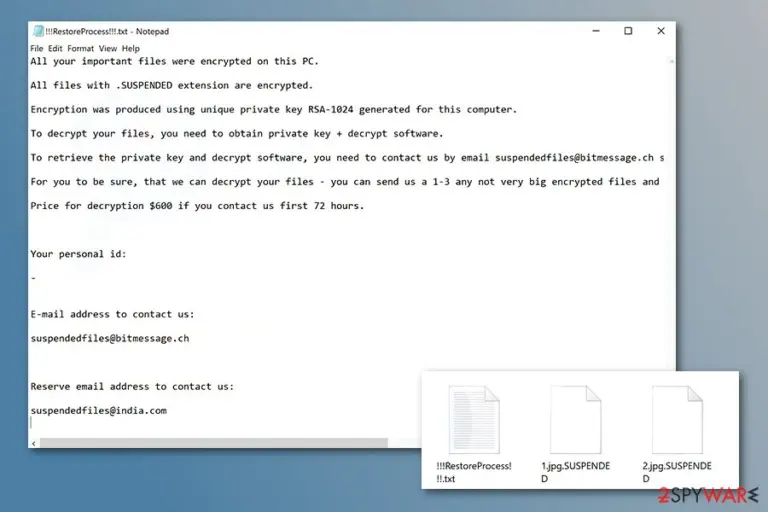 STOP Suspended ransomware version