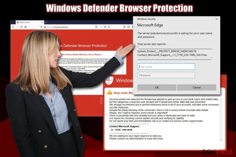 Fraude Windows Defender Browser Protection
