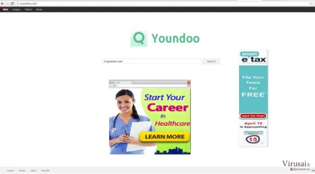 The image displaying youndoo.com