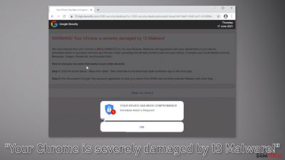 Your Chrome is severely damaged by 13 Malware