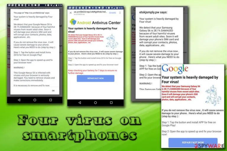 Vírus Four em smartphones