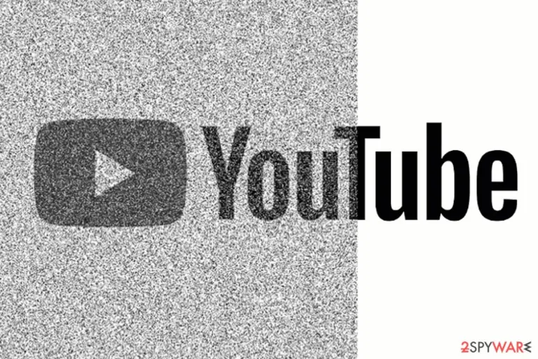 The picture reflecting corrupted Youtube site